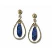 14K White Gold Opal Doublet Dangle Earrings : EOD0341BXWI