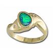 14K Gold Australian Opal Doublet Ring with Diamond : RDBT46-6I