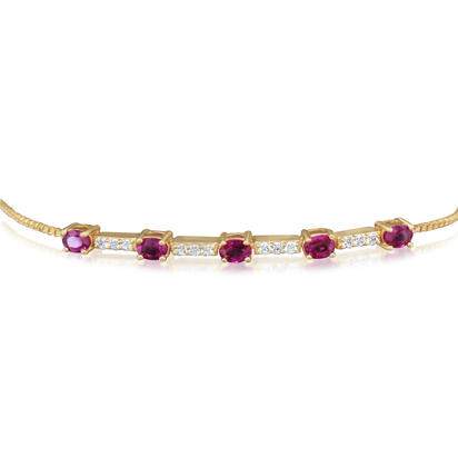 14K White Gold Montana Sapphire/Diamond Bracelet 14K White Gold Montana Sapphire/Diamond Bracelet