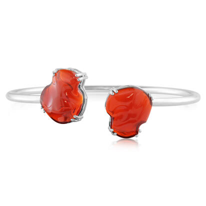 14K White Gold Mexican Fire Opal Bracelet 14K White Gold Mexican Fire Opal Bracelet