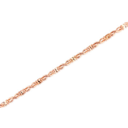 14K Rose Gold 3x5 Oval Lotus Garnet Bracelet 7.5" 14K Rose Gold 3x5 Oval Lotus Garnet Bracelet 7.5"
