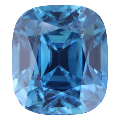 11.03x9.67x8.23 Cushion Blue Zircon (9.64 ct) 11.03x9.67x8.23 Cushion Blue Zircon (9.64 ct)