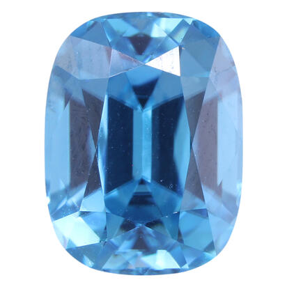 10.60x7.99x6.38 Cushion Blue Zircon (6.02 ct) 10.60x7.99x6.38 Cushion Blue Zircon (6.02 ct)