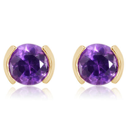 14K Yellow Gold Amethyst Earrings 14K Yellow Gold Amethyst Earrings