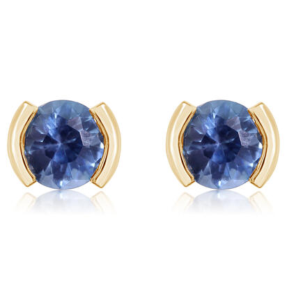 14K Yellow Gold Blue Topaz Earrings 14K Yellow Gold Blue Topaz Earrings