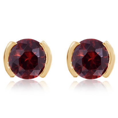14K Yellow Gold Garnet Earrings 14K Yellow Gold Garnet Earrings