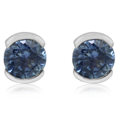 14K White Gold Montana Sapphire Earrings 14K White Gold Montana Sapphire Earrings