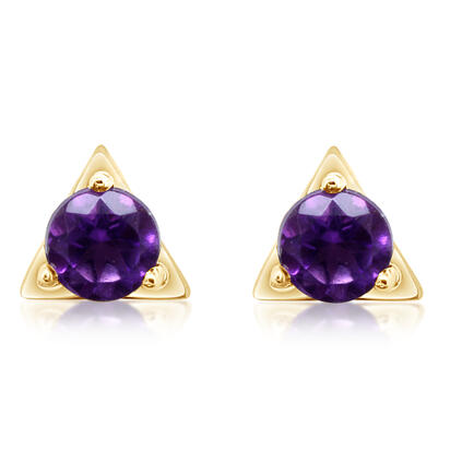 14K Yellow Gold Amethyst Earrings 14K Yellow Gold Amethyst Earrings