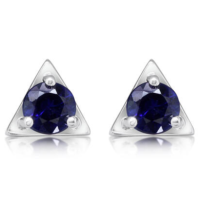 14K White Gold Blue Sapphire Earrings 14K White Gold Blue Sapphire Earrings
