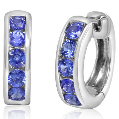 14K White Gold Sapphire Earrings 14K White Gold Sapphire Earrings