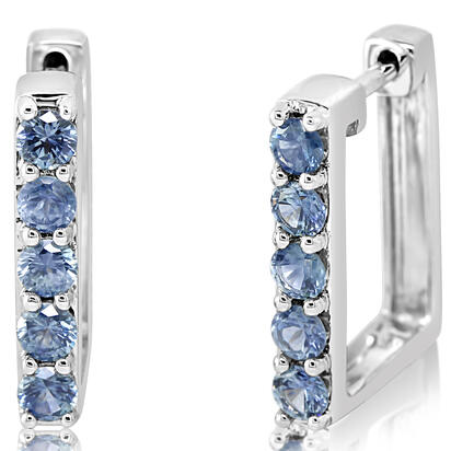 14K White Gold Montana Sapphire Earrings 14K White Gold Montana Sapphire Earrings