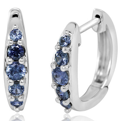 14K White Gold Montana Sapphire Earrings 14K White Gold Montana Sapphire Earrings
