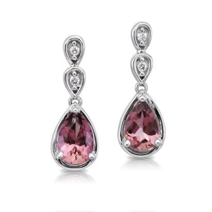 14K Rose Gold Semi-Mount/Diamond Earrings 14K Rose Gold Semi-Mount/Diamond Earrings