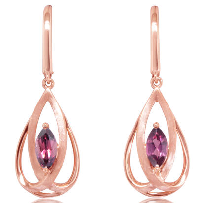 14K White Gold Rhodolite Garnet Earrings 14K White Gold Rhodolite Garnet Earrings