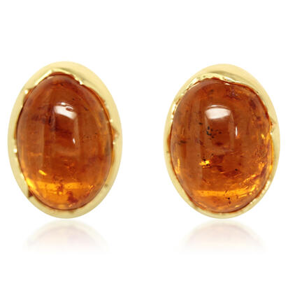 14K Yellow Gold Mandarin Garnet Earrings 14K Yellow Gold Mandarin Garnet Earrings