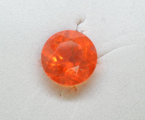 7mm Round Mex. Fire Opal (0.88 ct) 7mm Round Mex. Fire Opal (0.88 ct)
