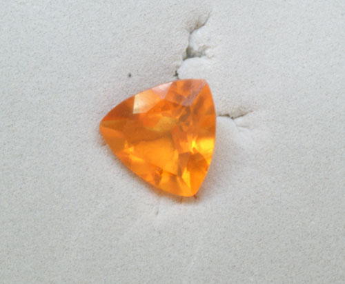 5x5 Trillion Fire Opal (0.30 ct) 5x5 Trillion Fire Opal (0.30 ct)