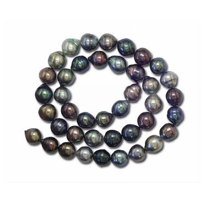 9-10mm Circle Multi Color Tahitian Pearl Strand (ct weight Varies ) 9-10mm Circle Multi Color Tahitian Pearl Strand (ct weight Varies )