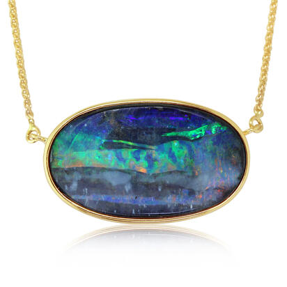 14K Yellow Gold Boulder Opal Neckpiece 14K Yellow Gold Boulder Opal Neckpiece