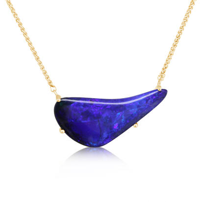 14K Yellow Gold Australian Boulder Opal Neckpiece 14K Yellow Gold Australian Boulder Opal Neckpiece