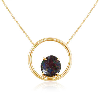 14K Yellow Gold Australian Boulder Opal Neckpiece 14K Yellow Gold Australian Boulder Opal Neckpiece