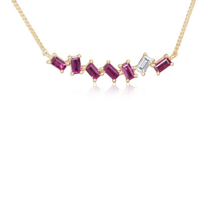 14K Yellow Gold Madagascar Ruby/Diamond Neckpiece 14K Yellow Gold Madagascar Ruby/Diamond Neckpiece
