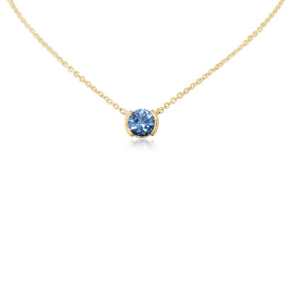 14K Yellow Gold Blue Topaz Neckpiece 14K Yellow Gold Blue Topaz Neckpiece
