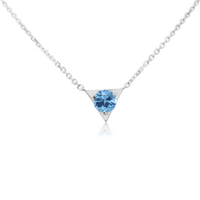 14K White Gold Blue Topaz Neckpiece 14K White Gold Blue Topaz Neckpiece