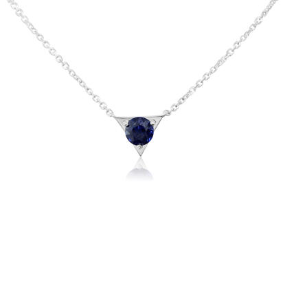 14K White Gold Blue Sapphire Neckpiece 14K White Gold Blue Sapphire Neckpiece