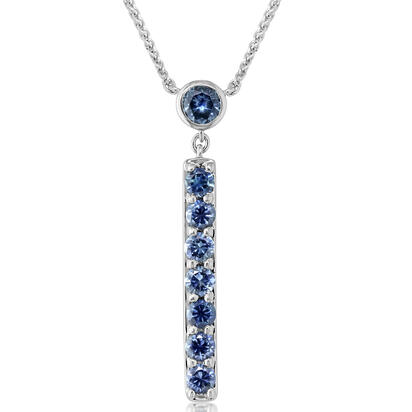 14K White Gold Montana Sapphire Neckpiece 14K White Gold Montana Sapphire Neckpiece