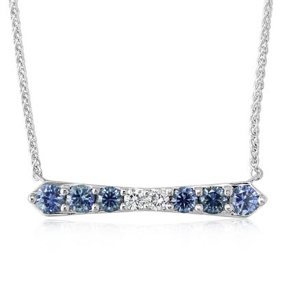 14K White Gold Montana Sapphire/Diamond Neckpiece 14K White Gold Montana Sapphire/Diamond Neckpiece