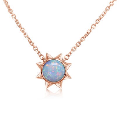 14K Rose Gold Australian Opal Neckpiece 14K Rose Gold Australian Opal Neckpiece
