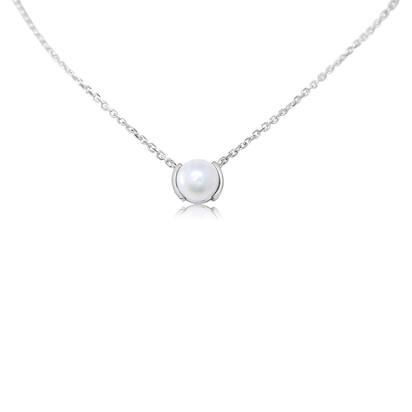 14K White Gold Freshwater Cultured Pearl Neckpiece 14K White Gold Freshwater Cultured Pearl Neckpiece