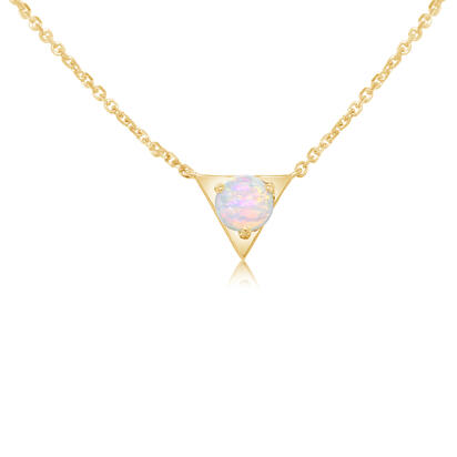 14K Yellow Gold Australian Opal Neckpiece 14K Yellow Gold Australian Opal Neckpiece