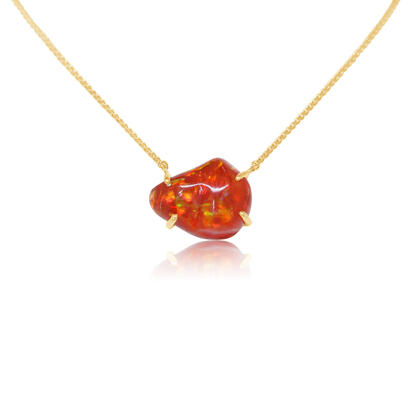 14K Yellow Gold Fire Opal Neckpiece 14K Yellow Gold Fire Opal Neckpiece