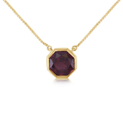 14K Yellow Gold Rhodolite Garnet Neckpiece 14K Yellow Gold Rhodolite Garnet Neckpiece