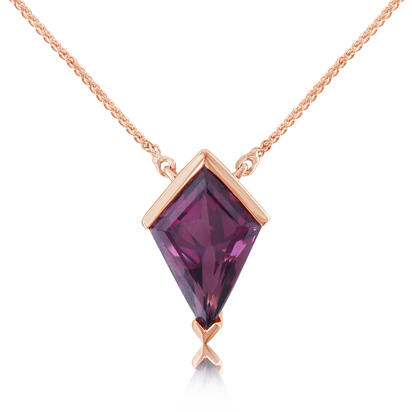 14K Rose Gold Rhodolite Garnet Neckpiece 14K Rose Gold Rhodolite Garnet Neckpiece