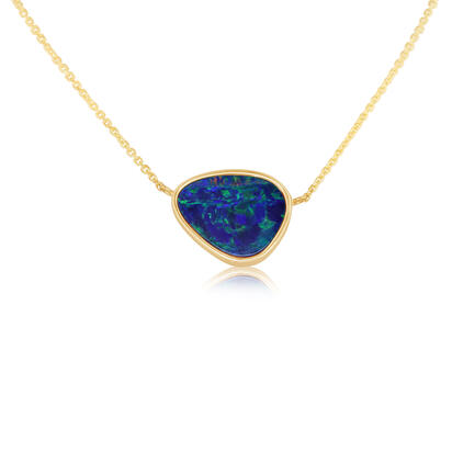 14K Yellow Gold Australian Opal Neckpiece 14K Yellow Gold Australian Opal Neckpiece