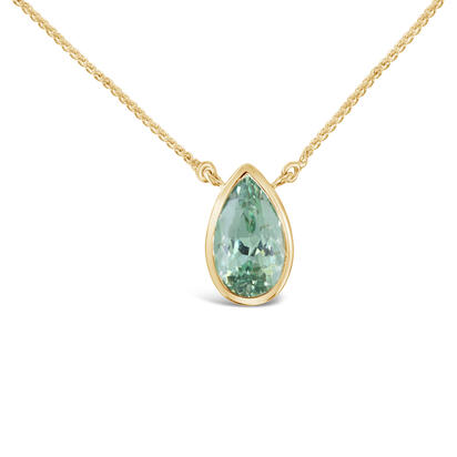 14K Yellow Gold Mint Garnet Neckpiece 14K Yellow Gold Mint Garnet Neckpiece