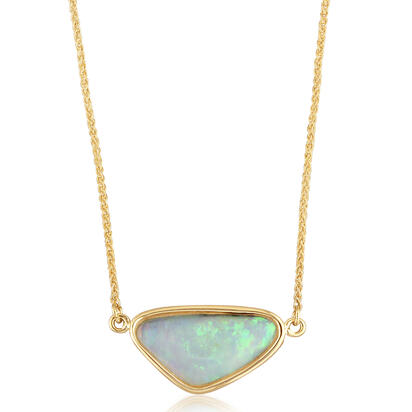 14K Yellow Gold Australian Opal Neckpiece 14K Yellow Gold Australian Opal Neckpiece