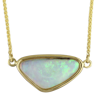 14K Yellow Gold Australian Opal Neckpiece 14K Yellow Gold Australian Opal Neckpiece