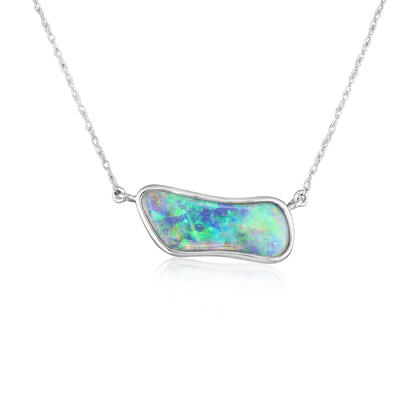 14K White Gold Australian Opal Neckpiece 14K White Gold Australian Opal Neckpiece