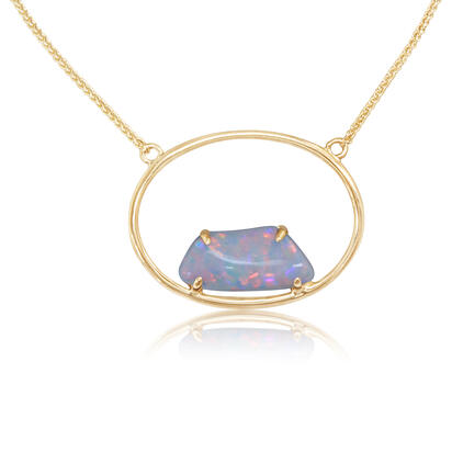 14K Yellow Gold Australian Opal Neckpiece 14K Yellow Gold Australian Opal Neckpiece