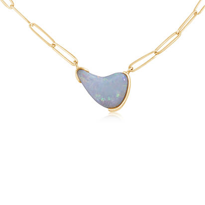 14K Yellow Gold Australian Opal Neckpiece 14K Yellow Gold Australian Opal Neckpiece
