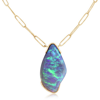 14K Yellow Gold Australian Opal Neckpiece 14K Yellow Gold Australian Opal Neckpiece