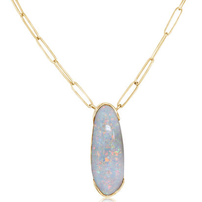 14K Yellow Gold Australian Opal Neckpiece 14K Yellow Gold Australian Opal Neckpiece
