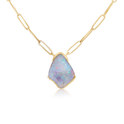 14K Yellow Gold Australian Opal Neckpiece 14K Yellow Gold Australian Opal Neckpiece