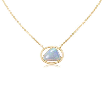 14K Yellow Gold Australian Opal Neckpiece 14K Yellow Gold Australian Opal Neckpiece