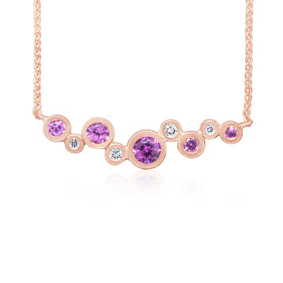 14K Rose Gold Purple Garnet/Diamond Neckpiece 14K Rose Gold Purple Garnet/Diamond Neckpiece