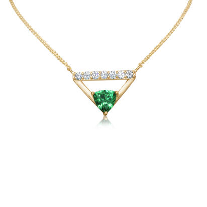14K Yellow Gold Tsavorite/Diamond Neckpiece 14K Yellow Gold Tsavorite/Diamond Neckpiece